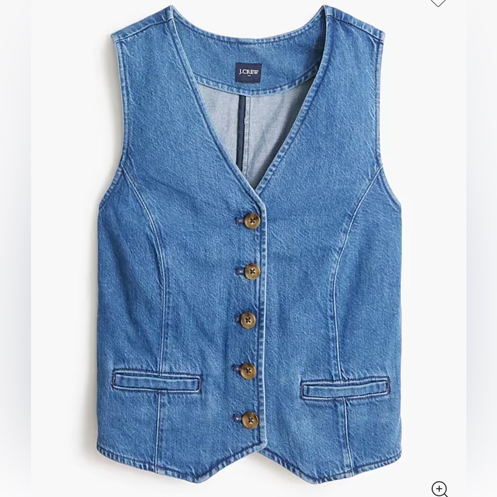 J.Crew Classic Blue Denim Vest